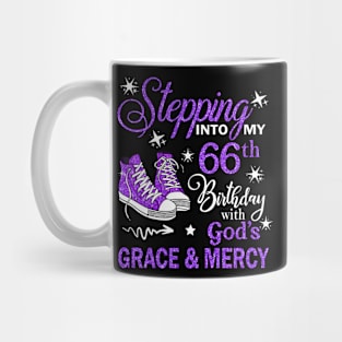 Stepping Into My 66th Birthday With God's Grace & Mercy Bday Mug